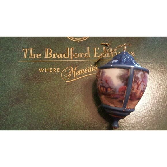 Thomas Kinkade Bradford Editions Heirloom Ornament Lite Cover Fox Glove Cottage - Picture 6 of 7